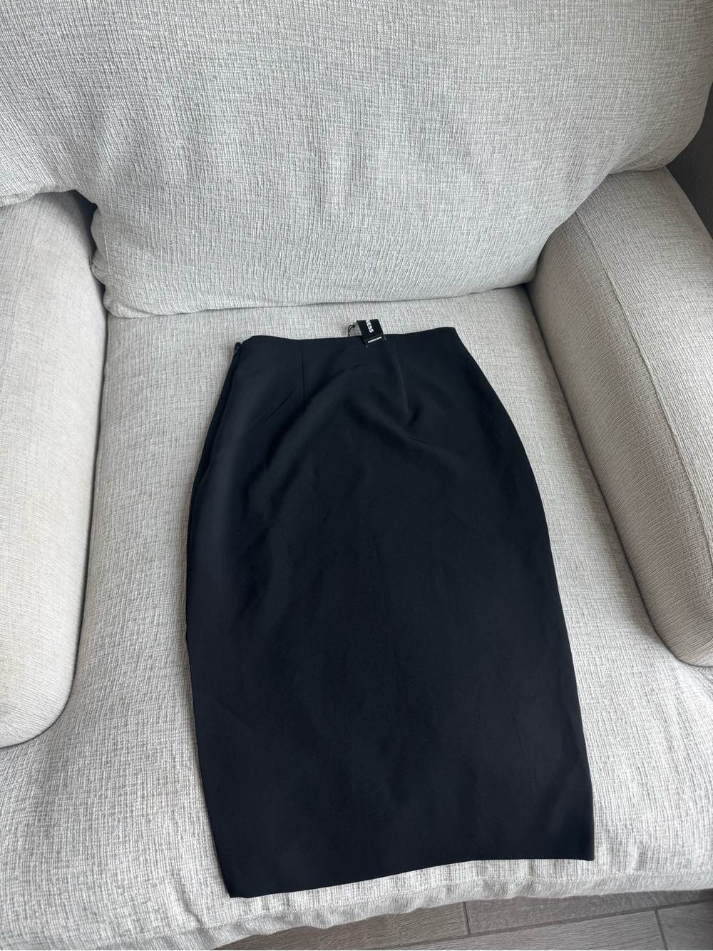 Express Black Pencil Skirt with Back Tab Detail